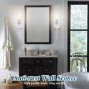 Wall Sconce Set of 2 Chrome Wall Light, Farmhouse Vanity Light Fixture Modern Indoor Wall Light with Clear Glass Shade for Bathroom Bedroom Living Room Hallway Vanity