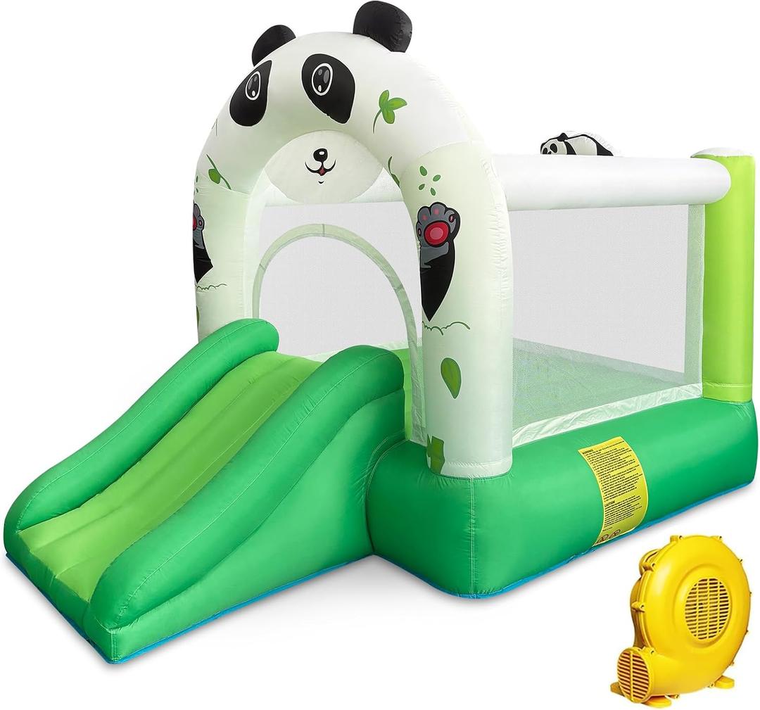 Bounce House for Kids 3-6, Panda Inflatable Bouncy House, 6x7x10FT | Bouncy Castle with Slide & Air Blower, Jump House for Kids Aged 5-8, Extra Thick Material, Ideal for Indoor / Outdoor Party