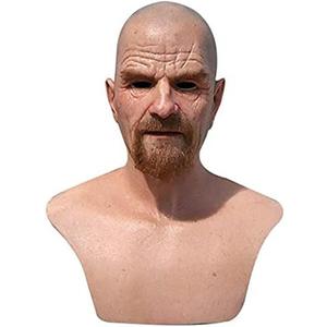 Old Man Mask for Adults Realistic Halloween Mask with Lifelike Features for Cosplay and Costume Parties
