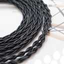 Yongse 2PIN/MMCX/TFZ/QDC IEM Headphone Replacement Cable, 6N OCC 4ft Upgraded Stereo 3.5/4.4mm Balanced Jack, Silver Plated 8 Strand Earphone Earbuds Audio Extension Cord - QDC 3.5mm with Mic