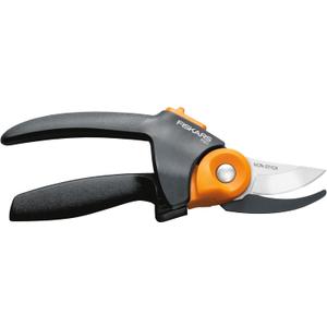 Fiskars PowerGear2 Pruning Shears, Patented Gear Technology & Cam Mechanism Multiplies Leverage, Hardened Steel Bypass Blade, Contoured Rolling Handle Reduces Hand Fatigue, 3/4" Cut Capacity