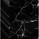 Peel and Stick Backsplash Marble Tiles for Kitchen Bathroom, 10 Pieces 23.6" x 11.8" PVC Waterproof Wall Backsplash Tiles, Bathroom Wall Marble Tile Stickers (Black Marble)