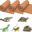ZeeDix 3 Rolls Reptile Carpet, 24 x 48 inches Natural Coconut Fiber Liner Mat Flooring Accessories for Reptile Tank - Bearded Dragon Tortoise Lizard Turtle Snake Leopard Gecko Substrate Bedding