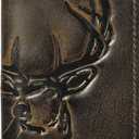 Fancial men's wallet | Minimalist double fold card holder | High quality leather, black