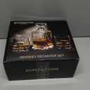 Square 25Oz Whiskey Liquor Decanter Set With 2 Glasses in Box,Decanter Set for Scotch Liquor,Whiskey Wine Decanter Suit for Men and Women Father Coworkers Lovers