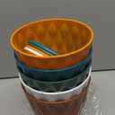 6 Inch Indoor Planter Pots with Drainage Hole and Tray Saucer, Flower Pots for Indoor Outdoor Garden Plants and Flowers, Multicolor, 5 Packs