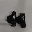 COFOF Weight Lifting Wrist Strap, Double Layer Leather Wrist Strap for Deadlift and Powerlifting, Adjustable Neoprene Padded Gym Workout Lifting Hooks (Pair) (Midnight Black)