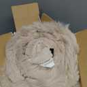 blunique Ultra Soft Cozy Faux Fur Throw Blanket, Fuzzy Plush Thick Bubble Blanket, Oversize Luxury Fluffy Blanket for Couch, Bed, and Living Room, 60x80 Inches, Light Brown