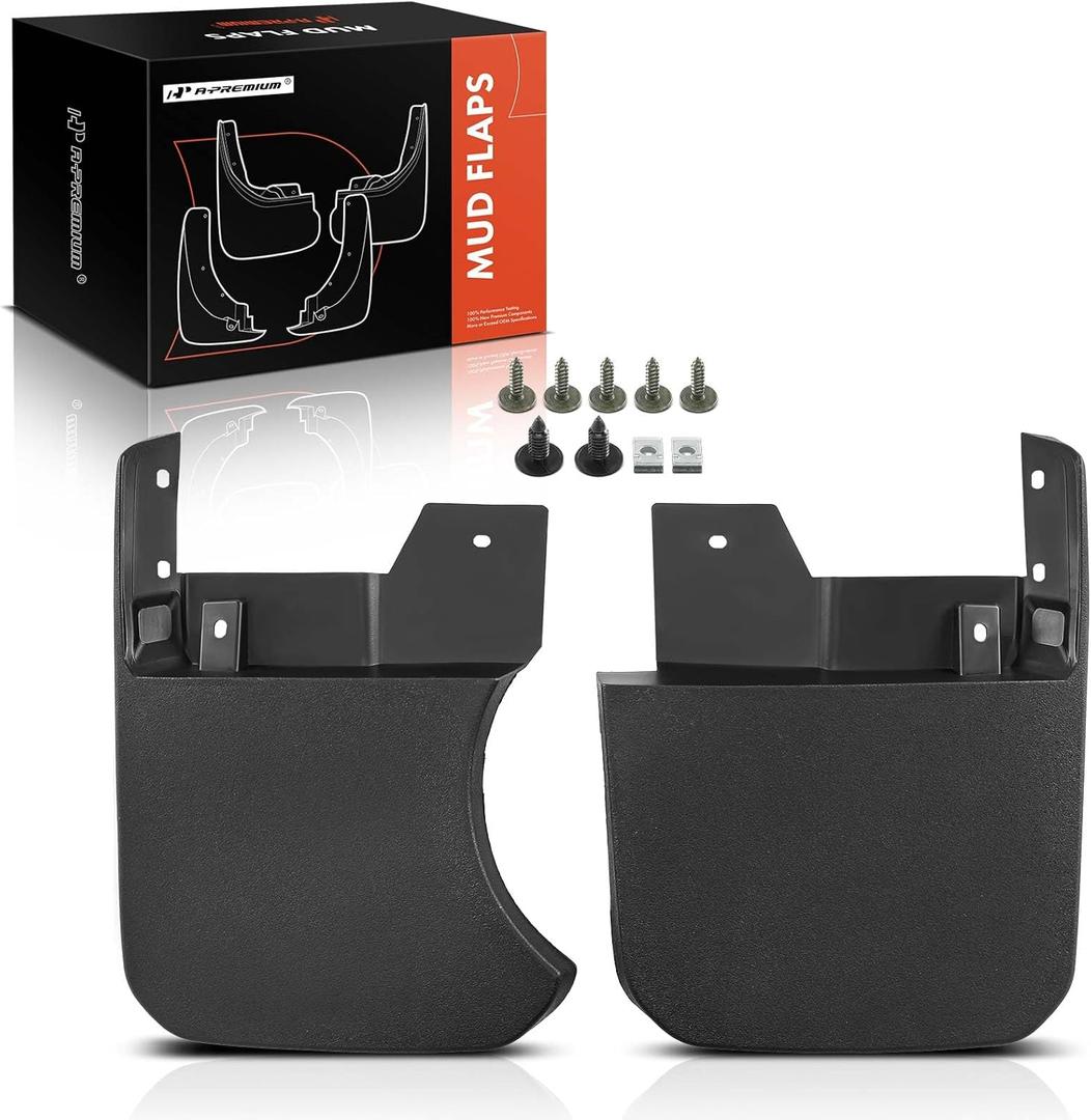 A-Premium Set of 2PCS Mud Flaps Splash Guards Mudflaps Mudguards with Hardware Kits Compatible with Jeep Gladiator JT Series Willys/Sport, Rear (Driver and Passenger Side)