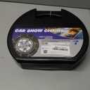 Snow-Chains Auto Fixing 1 Min Quick Fit Easy Installation Tire-Chains, Portable Reusable Universal Emergency Tire Traction Chain for Passenger Car, Pickup Trucks and SUV - Set of 2 (HKN-110)