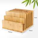 Bamboo Desk Shelf Mail Organizer,Wood 7 Slots Desk Organizers and Accessories for Document Book Mail Paper Bill Filing Tray Organizer, Office Organization File Binder Folder Holder Sorter for Desk