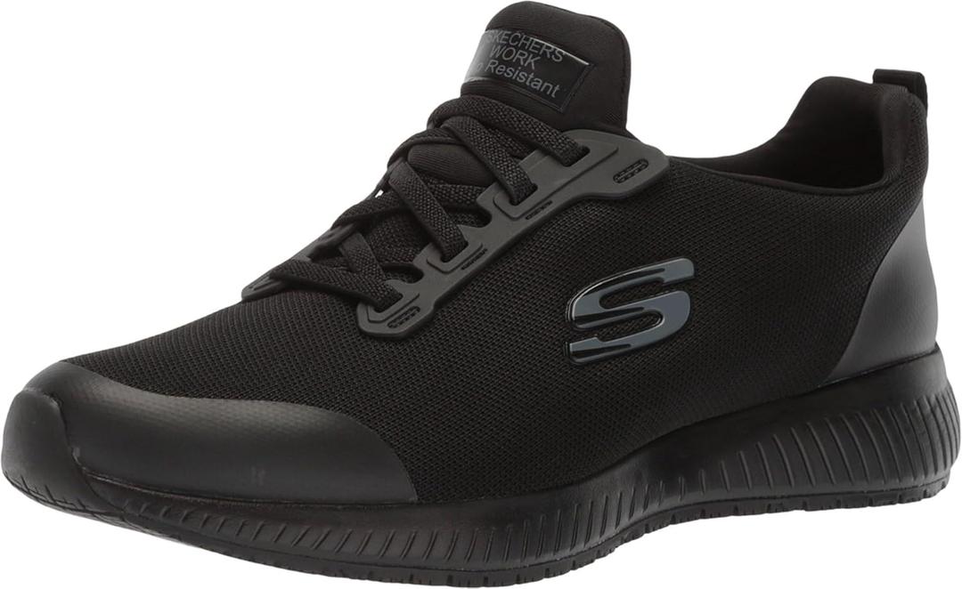 Skechers Women's Squad Sr Food Service Shoe (9, Black)