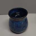 Ceramic Utensil Holder, Small Utensil Crock Ideal for Spoons, Forks and Knives, Easy to Clean 30 oz (Gradient Blue)
