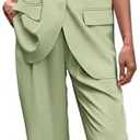 PRETTYGARDEN Women's 2 Piece Outfits Sleeveless Suit Vest and Wide Leg Pants Business Casual Blazer Sets Size S