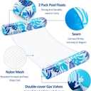 Pool Floats - 2 Pack Inflatable Pool Floats Rafts, 4-in-1 Pool Floaties for Adults, Pool Floats Adult Size, Multi-Purpose Toys Floats for Swimming Pool, Thick PVC Pool Lounger Float Water Hammock