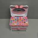 Kids Makeup Sets for Girls, 66pcs Real Cosmetic for Kids Toys with Mirror, Princess Washable Girls Makeup Kit, Non-Toxic & Safe Brithday Gifts for 3 4 5 6 7 8 10 - 12 Years OldLight Pink