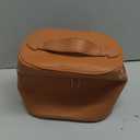 Makeup Case, Large Capacity Leather Makeup Bag with Removable Washable Compartment, Portable Waterproof Leather Cosmetic Case, Multi-functional Travel Organizer, Brown