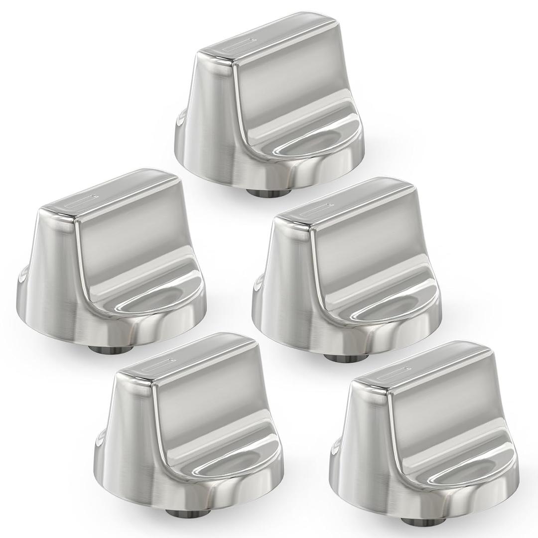 5PCS W11366438 Gas Stove Knob Replacement Compatible with Whirlpool Stove Oven WCG55US0HS00 WCG55US6HS00 WCG77US0HS00, Replaces AP6888134 W11084623 4929319 PS12723935
