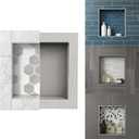Houseables Shower Niche, Shower Niche Insert Tile Ready, 12x12 Inch, Recessed Bathroom Storage, in Wall Shelf, Cubby Inserts, Recessed Shampoo Caddy, Inset Shelves, Built in Nook, Soap Box, Prefab