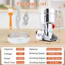 Electric Grain Mill Grinder 2000g High-speed Grain Spice Herb 3500W Dry Grinder Machine 304 Stainless Steel Superfine powder high-speed grain mill 36000r/min for Kitchen Home and Commercial