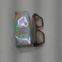 VISOONE Blue Light Blocking Glasses Rectangle Chic Preppy Look MultiColor Frame for Women Men RIVER (Light Mocha Mousse)