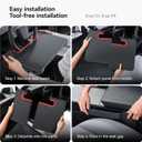 YONZEE 2-in-1 Car Steering Wheel Desk Tray & Car Seat Gap Filler Organizer Foldable Carbon Fiber Look Table for Laptop, Eating, Writing for Standard Round Steering Wheels