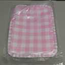 Pink Gingham Ruffle Makeup Bag Large Travel Cute Checkered Cosmetic Toiletry Bag with Zipper for Women Girls, Toiletry Pouch Make up Organizer Gift