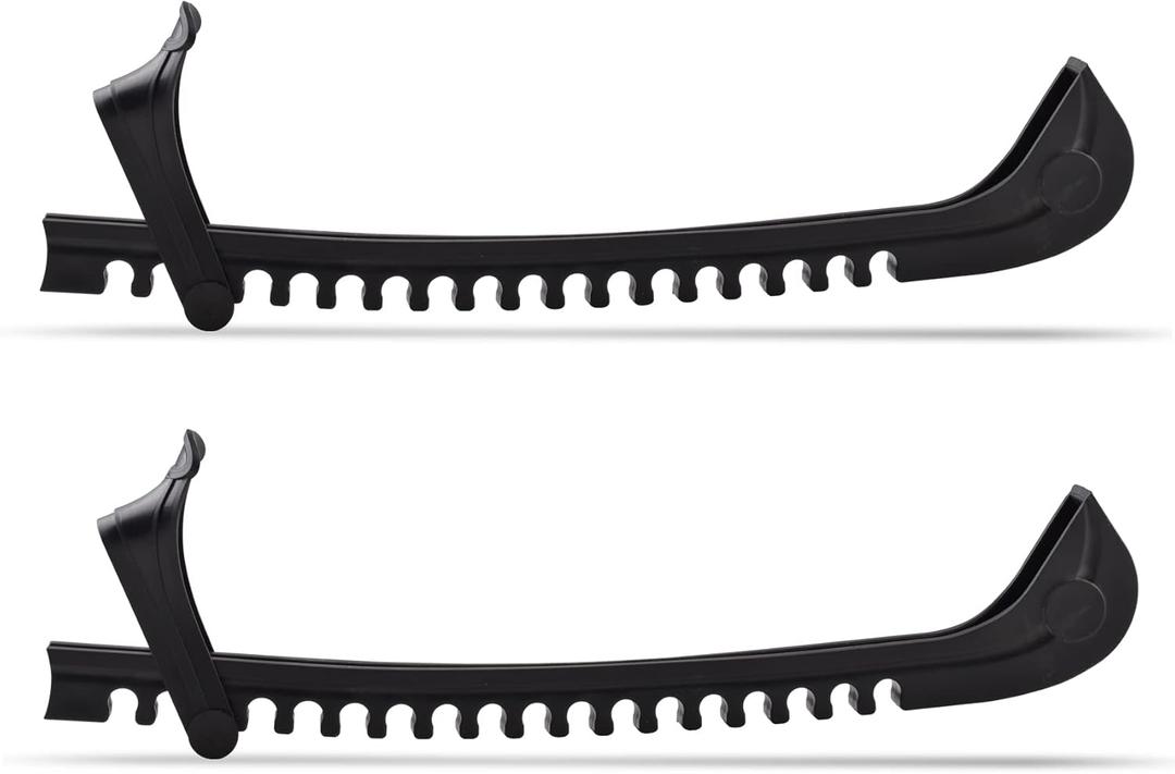 Ice Skate Guards Ice Skate Blade Covers Skate Blade Protector, 1 Pair of Adjustable Skate Guards for Hockey or Figure Skating (Large (Adult), Black)