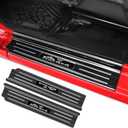 smnuxwm 2PCS Car Door Sill Protector for Jeep Wrangler JL JLU 2018-2025 &Gladiator JT 2020-2025,Stainless Steel Material Door Sill Guards for Wrangler Accessories,2 Door (Brushed Black)