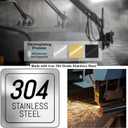 Modket 10 Pack Round Bar Cabinet Handle 304 Stainless Steel  10" Overall Length, 7-1/2" (192mm) Hole Center, Brushed Nickel