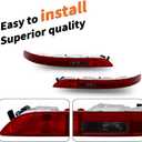 Rear Pair Bumper Lights w/Bulbs & Harness Compatible with Q5 2009-2016 Lower Rear Light Bumper Tail Lights 8R0945096B 8R0945095B