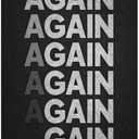 Again Gain Typography Aluminum Sign, Motivational Quote Metal Tin Sign for Home Office Decor 8x12 Inches