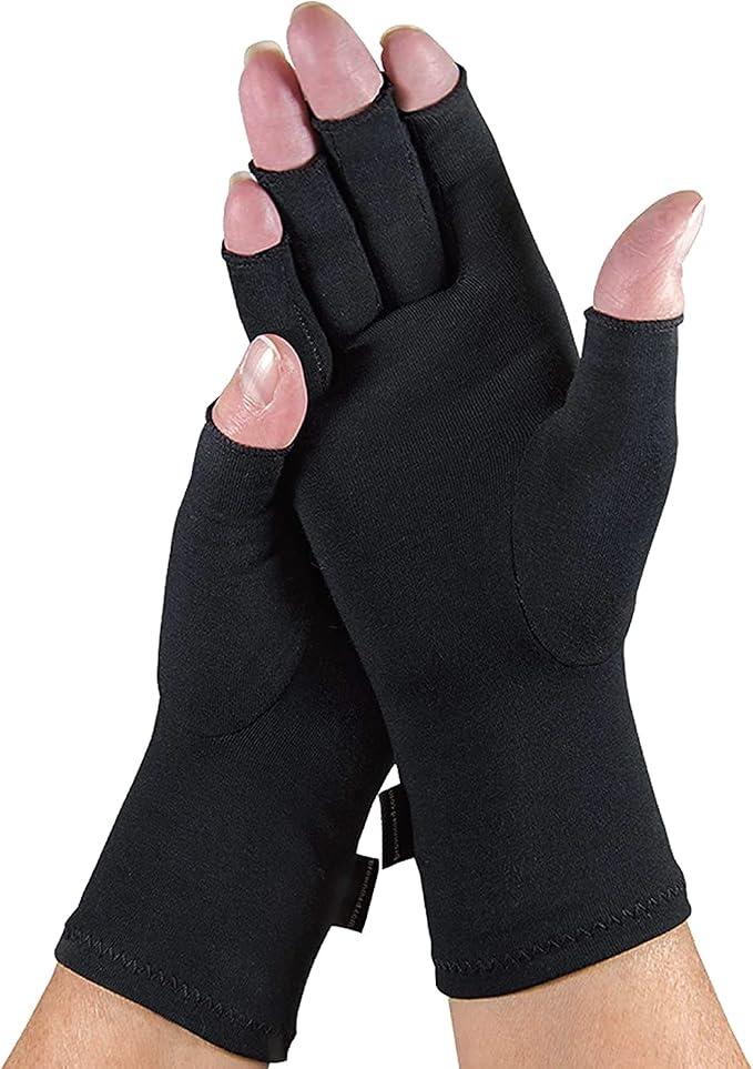 IMAK Compression Arthritis Gloves - Fingerless, Support for Joint Pain & Circulation, Unisex, Compression Gloves S