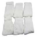 Gildan White Colored Boys' Long Crew Socks (6 Pairs, Size 9 - 2.5)