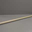 Closet Pole with Wood Construction and Plastic Brackets, 1 3/8" Thick, Natural Finish (4 FT LONG)
