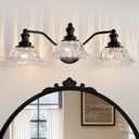 Espird Farmhouse Vanity Lights for Bathroom Light Fixtures Black Vanity Lights 3 Light Bathroom Light Fixtures