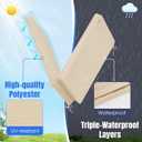 Basic Beyond Chaise Lounge Cushions Outdoor, 3-Layer Waterproof Outdoor Furniture Cushions with Removable Cover and 4 Ties, 72"x21"x3" Patio Lounge Chair Cushions for Outdoor Furniture, Beige