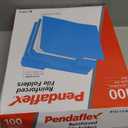 Pendaflex Color File Folders with Interior Grid, Letter Size, Blue, 1/3 Cut, 100/BX (R152 1/3 BLU)