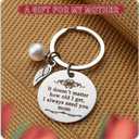 5 x Mother's Day Keychain Gift from Daughter Son for Mom, Mom Keychain Gifts for Valentine's Day Birthday Christmas