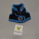 EcoBark Step in Dog Harness - Eco-Friendly Teacup Dog Harnesses for XXS, XS, and Small Dogs - Reflective and Adjustable Mini Body Halter Vest -Tiny Soft Mesh Toy Breed Harness (Black and Teal, XXS) (XXS- 4 to 5 lbs- Chest Up to 11 in (Pack of 1))
