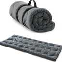 Jamdok Cot Mattress Topper for Camp Cot/Rv Bunk/Narrow Twin Beds(75X30),Thickened Quilted Cot Pad,Lightweight Foldable Sleeping Mat for Traveling Hiking Backpacking,Portable