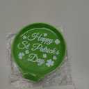 St Patricks Day Spoon Rest for Coffee Bar Accessories, Small St Patricks Day Spoon Holder for Coffee Station, Mini Irish Green Coffee Spoon Rest, Ceramic Shamrock St. Patrick's Day Decor