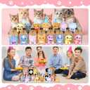 60 Pcs Adopt A Cat Party Favors Include 20 Mini Stuffed Kittens 20 Foldable Kraft Boxes 20 Birthday Hats Cat Party Favors Mini Plush Stuffed Animals for Adopt A Kitty Cat Party Supplies Gifts