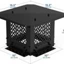 Stanbroil 10" x 10" Chimney Cap, Adjustable Fit Existing Outside Clay Flue