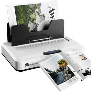 MAKEASY Thermal Binding Machine 500 Sheets Capacity with 10PCS Binding Covers, Digital Touch Panel, Air Cooling, Electric Thermal Binder for A4//A5/Letter Size Documents