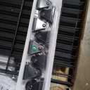 Rolanstar Twin Size Bed Frame with LED Lights and Charging Station, Upholstered Bed Storage Headboard & Drawers, Heavy Duty Wood Slats, Easy Assembly, White