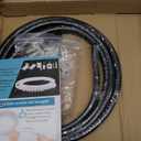 KOLAKO Ceiling Curtain Track, Flexible Bendable Curtain Track Wall or Ceiling Mount, Black 8.2Ft Curved Curtain Tracks System Sliding RV Shower Curtain Rail Track with Clips, Room Divider