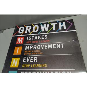 Motivational Poster Wall Art Inspirational Mindset Growth Entrepreneur Quotes Print on Canvas Painting Artwork for Living Room Classroom Picture Wall Decoration Stretched and Framed 16x24inch(40x60cm.