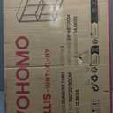 WOHOMO 63 in Entryway Table Modern Sofa Table with Shelves Walnut