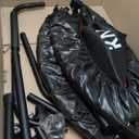 Kanchimi 40" 48" Folding Mini Fitness Indoor Exercise Workout Rebounder Trampoline with Handle, Max Load 330lbs (Black)